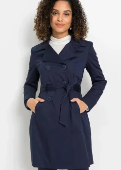 Damen bonprix Jacken & Mäntel|Bekleidung·Hosen|Trenchcoat aus Baumwolle