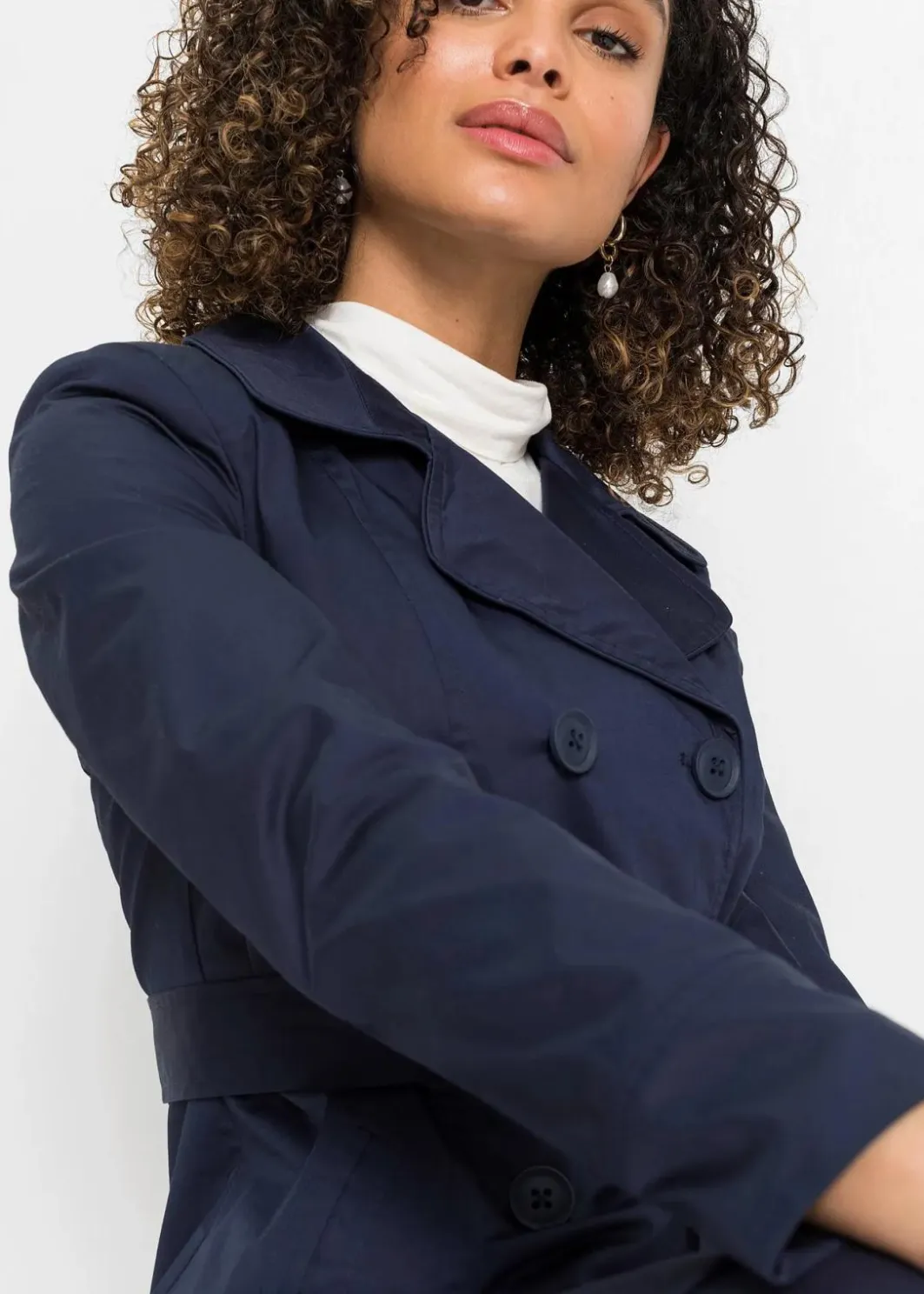 Damen bonprix Jacken & Mäntel|Bekleidung·Hosen|Trenchcoat aus Baumwolle