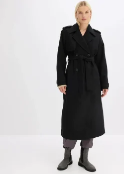 Damen bonprix Jacken & Mäntel|Bekleidung·Hosen|Trenchcoat in Wolloptik