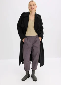 Damen bonprix Jacken & Mäntel|Bekleidung·Hosen|Trenchcoat in Wolloptik