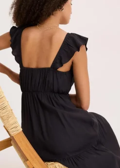 Damen bonprix Kleider|Bekleidung·Pullover & Strickjacken|Trägerkleid aus feinem Viskose-Mix