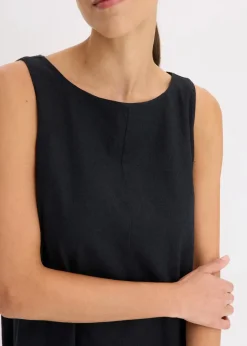 New Trägerkleid aus feinem Viskose-Mix Damen Kleider