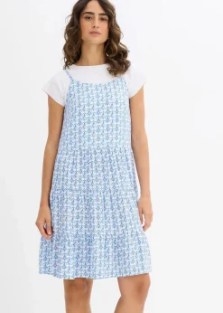 Damen bonprix Kleider|Nachhaltigere Materialien|Trägerkleid aus fließender Viskose