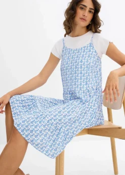 Damen bonprix Kleider|Nachhaltigere Materialien|Trägerkleid aus fließender Viskose