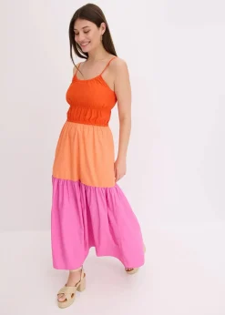 Damen bonprix Bekleidung·Pullover & Strickjacken|Kleider|Trägerkleid aus reiner Baumwolle