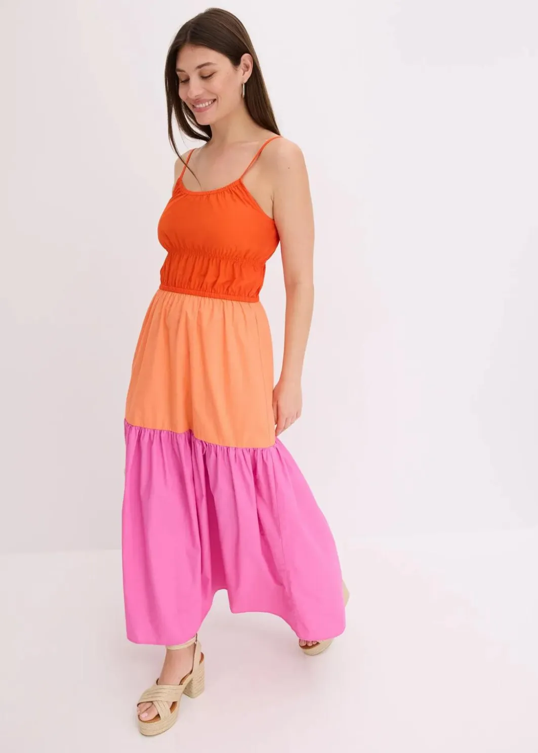 Damen bonprix Bekleidung·Pullover & Strickjacken|Kleider|Trägerkleid aus reiner Baumwolle