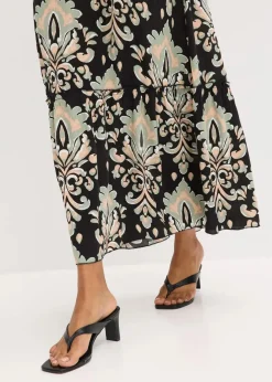 New Trägerkleid aus strukturierter Viskose Damen Bekleidung·Pullover & Strickjacken|Kleider
