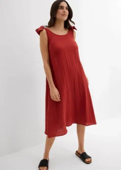 Damen bonprix Nachhaltigere Materialien|Kleider|Trägerkleid aus weichem Musselin