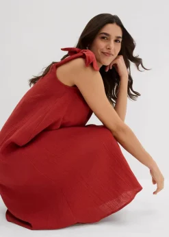 Damen bonprix Nachhaltigere Materialien|Kleider|Trägerkleid aus weichem Musselin