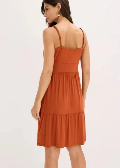 Damen bonprix Bekleidung·Pullover & Strickjacken|Kleider|Trägerkleid mit Knotendetail