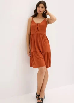 Damen bonprix Bekleidung·Pullover & Strickjacken|Kleider|Trägerkleid mit Knotendetail