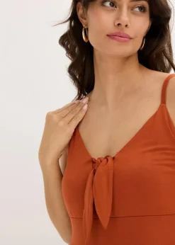 Damen bonprix Bekleidung·Pullover & Strickjacken|Kleider|Trägerkleid mit Knotendetail