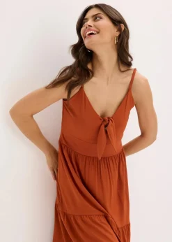 Damen bonprix Bekleidung·Pullover & Strickjacken|Kleider|Trägerkleid mit Knotendetail