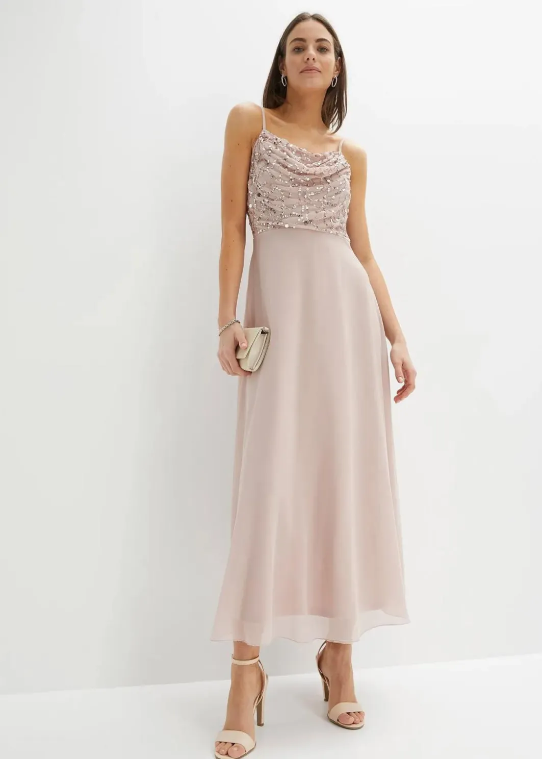 Clearance Trägerkleid mit Paillettenstickerei Damen Kleider|Festliche Mode