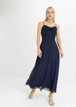 Damen bonprix Bekleidung·Pullover & Strickjacken|Festliche Mode|Trägerkleid mit Paillettenstickerei