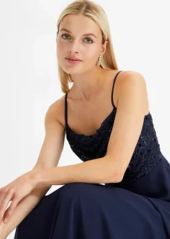 Damen bonprix Bekleidung·Pullover & Strickjacken|Festliche Mode|Trägerkleid mit Paillettenstickerei
