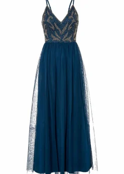 Damen bonprix Festliche Mode|Kleider|Trägerkleid mit Perlenstickerei