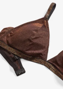 Triangel Bralette aus glitzerndem Material Damen Bhs|Dessous