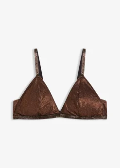 Damen bonprix Dessous|Bhs|Triangel Bralette aus glitzerndem Material