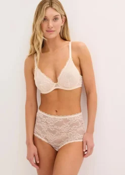 Clearance Triangel-BH mit floraler Spitze Damen Große Cups D-H|Bhs