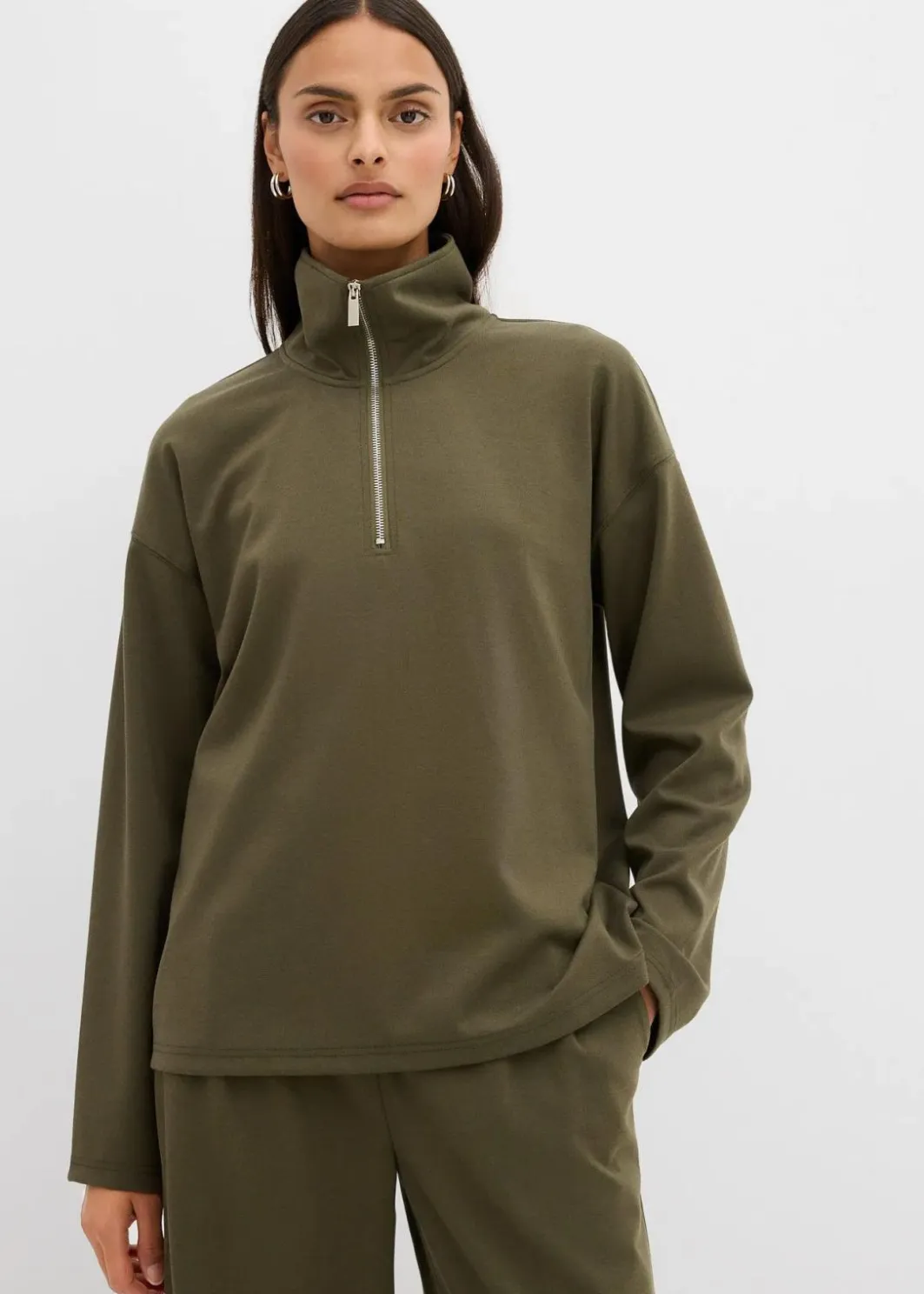 Troyer aus Viskose-Mix Damen Pullover & Strickjacken|Bekleidung·Jeans