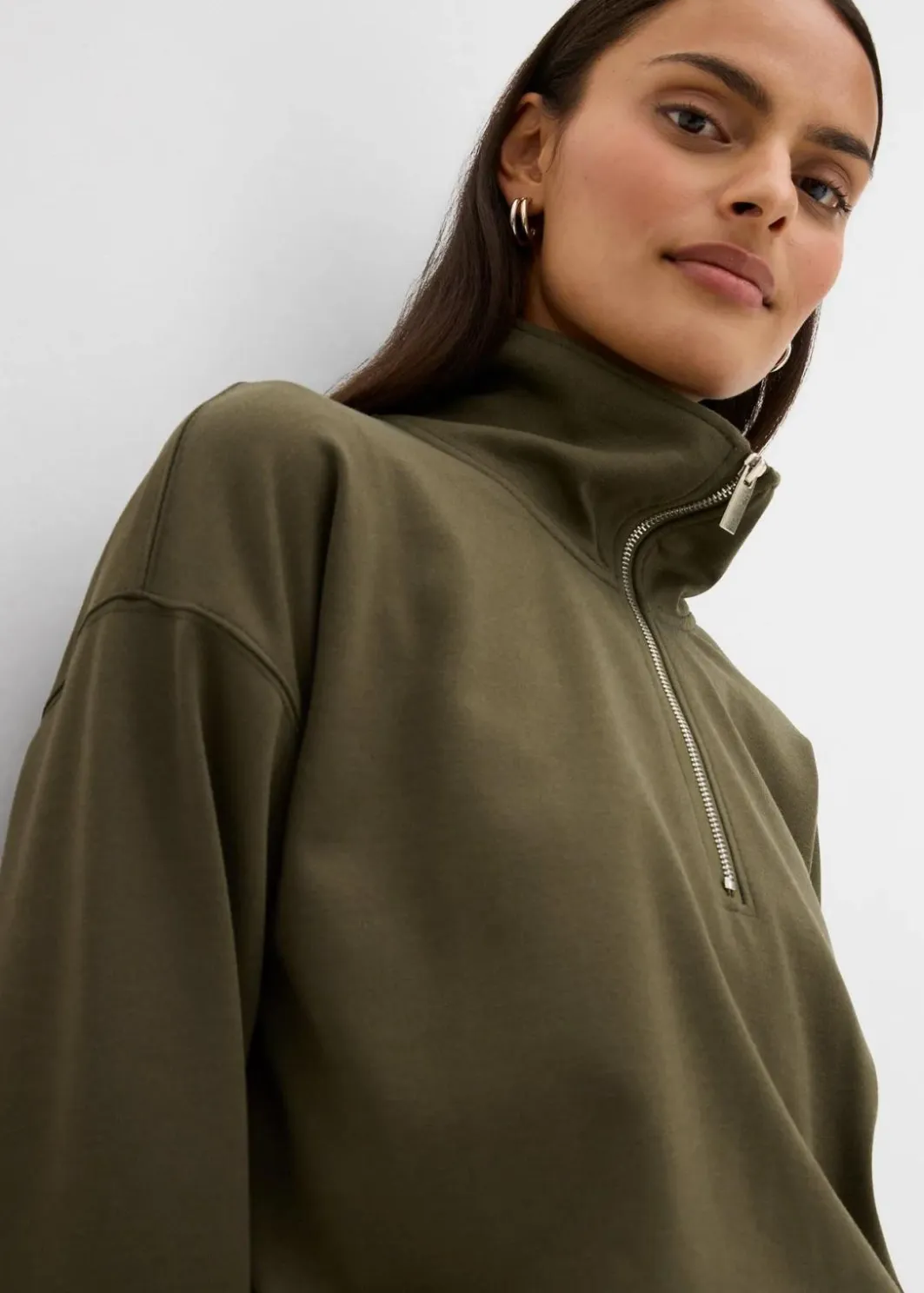 Troyer aus Viskose-Mix Damen Pullover & Strickjacken|Bekleidung·Jeans