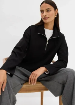 Damen bonprix Bekleidung·Jeans|Pullover & Strickjacken|Troyer aus Viskose-Mix