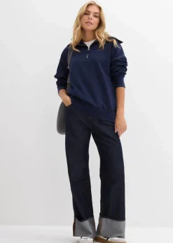 Damen bonprix Bekleidung·Blusen & Tuniken|Bekleidung·Jeans|Troyer aus weichem Baumwoll-Mix
