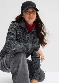 Damen bonprix Bekleidung·Jeans|Pullover & Strickjacken|Troyer aus weichem Woll-Mix