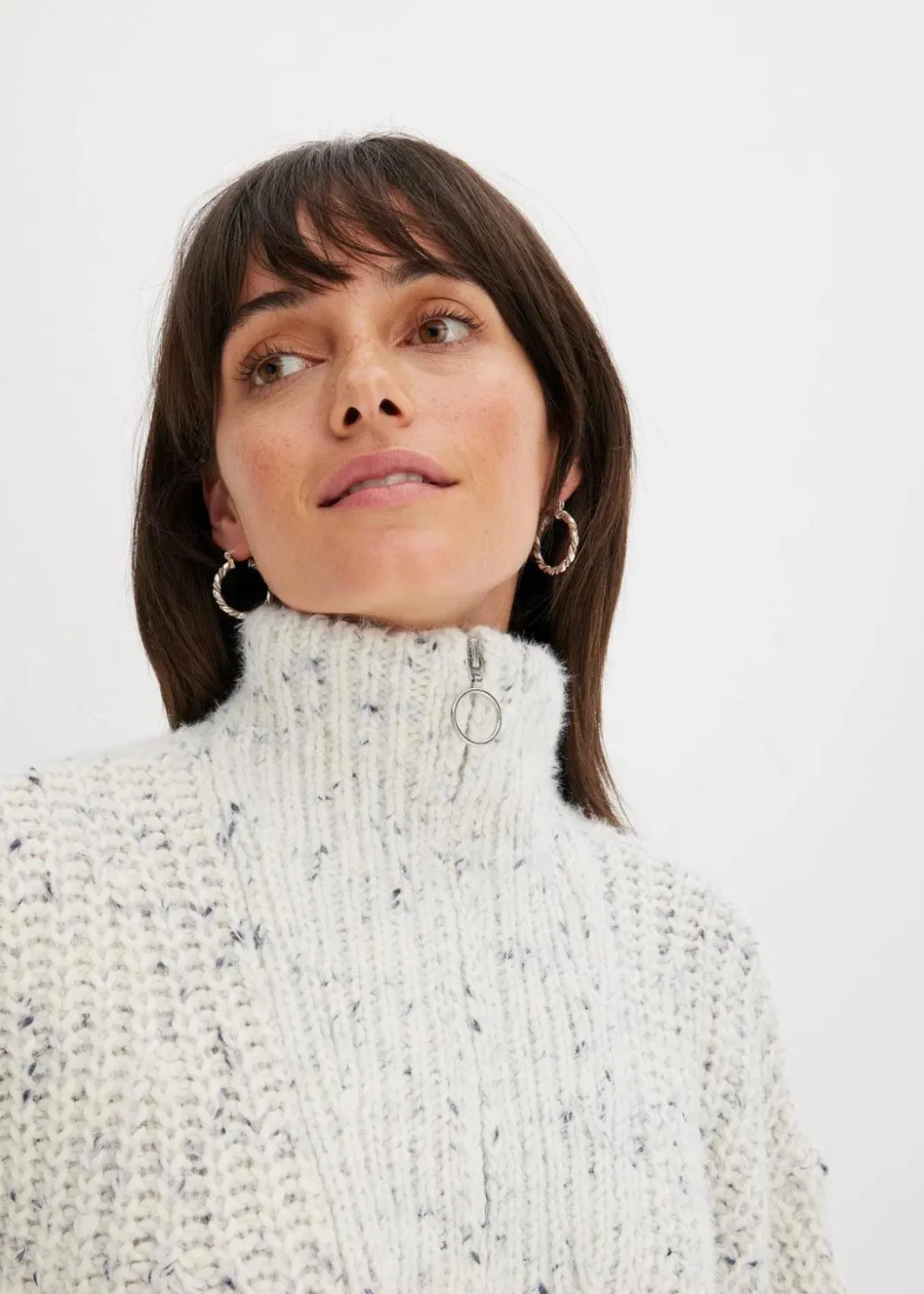 Damen bonprix Pullover & Strickjacken|Bekleidung·Jeans|Troyer mit überschnittener Schulter