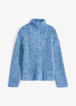 Damen bonprix Bekleidung·Jeans|Pullover & Strickjacken|Troyer mit überschnittener Schulter