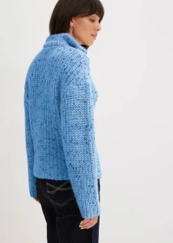 Damen bonprix Bekleidung·Jeans|Pullover & Strickjacken|Troyer mit überschnittener Schulter