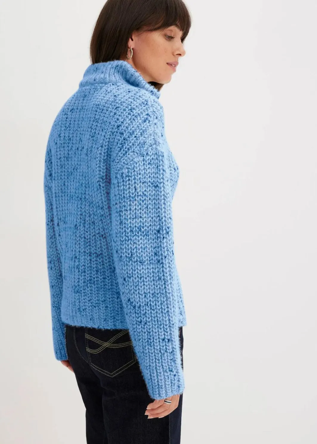 Damen bonprix Bekleidung·Jeans|Pullover & Strickjacken|Troyer mit überschnittener Schulter