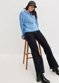 Damen bonprix Bekleidung·Jeans|Pullover & Strickjacken|Troyer mit überschnittener Schulter