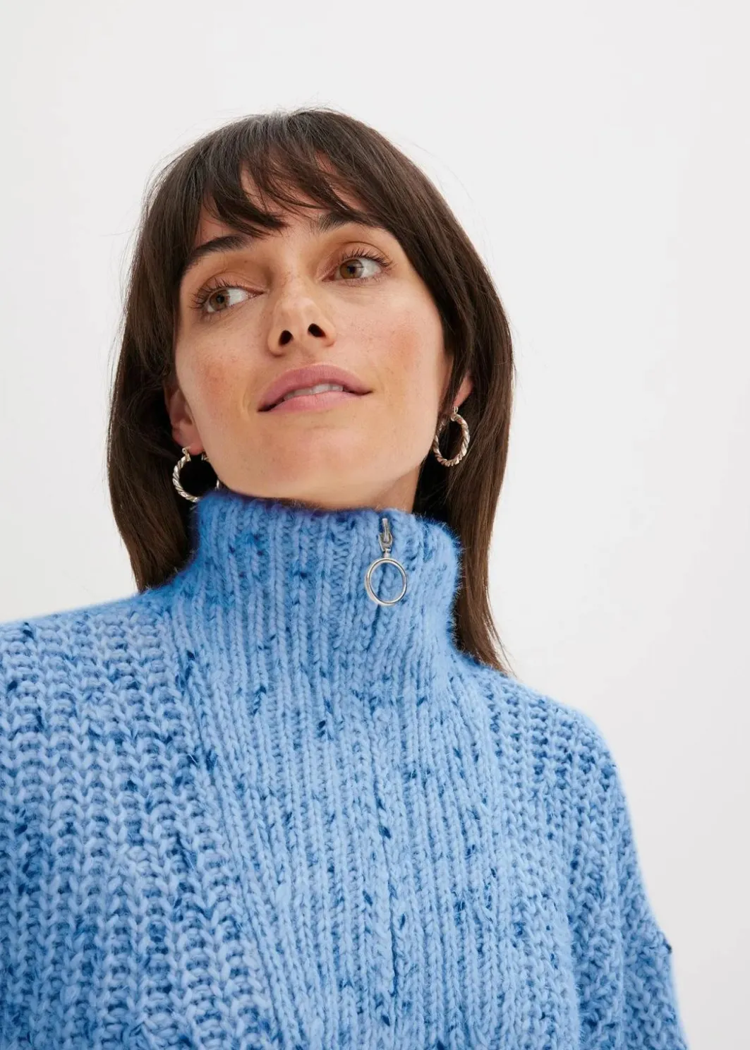 Damen bonprix Bekleidung·Jeans|Pullover & Strickjacken|Troyer mit überschnittener Schulter