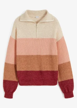Damen bonprix Bekleidung·Jeans|Pullover & Strickjacken|Troyer Pullover