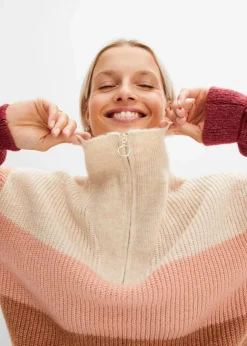 Damen bonprix Bekleidung·Jeans|Pullover & Strickjacken|Troyer Pullover