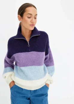 Damen bonprix Pullover & Strickjacken|Bekleidung·Jeans|Troyer Pullover