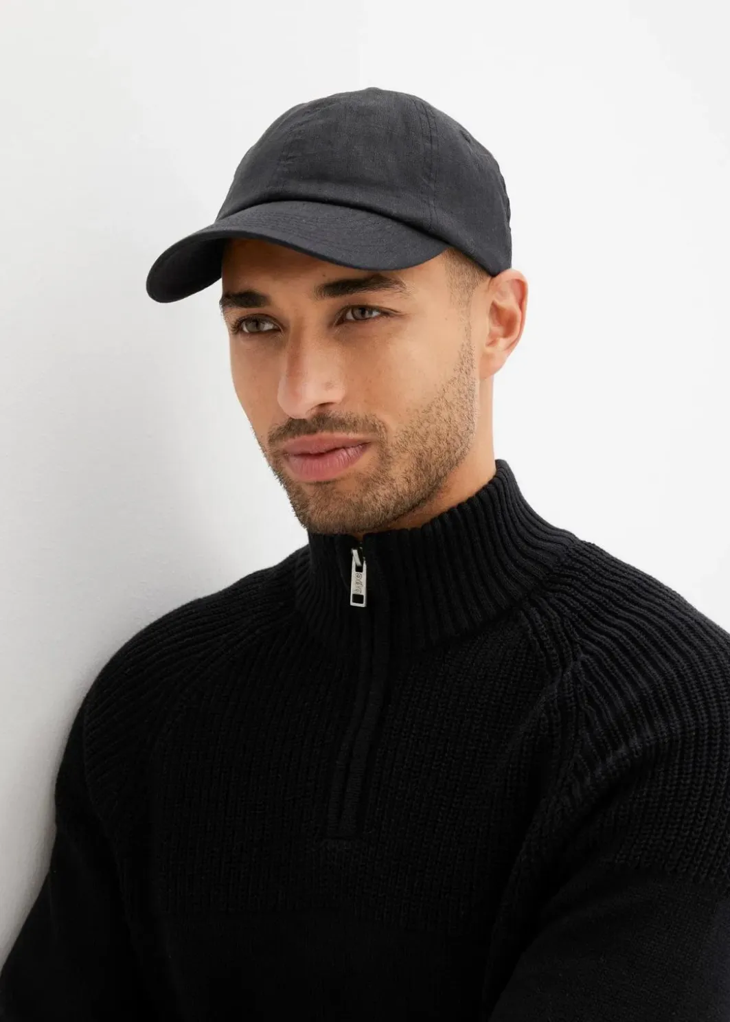 Herren bonprix Pullover & Strickjacken|Basics|Troyer Pullover aus weichem Baumwollmix