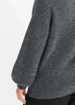 Damen bonprix Pullover & Strickjacken|Bekleidung·Jeans|Troyer Pullover mit Ajourmuster