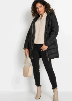 Damen bonprix Bekleidung·Jeans|Pullover & Strickjacken|Troyer Pullover mit Ajourmuster