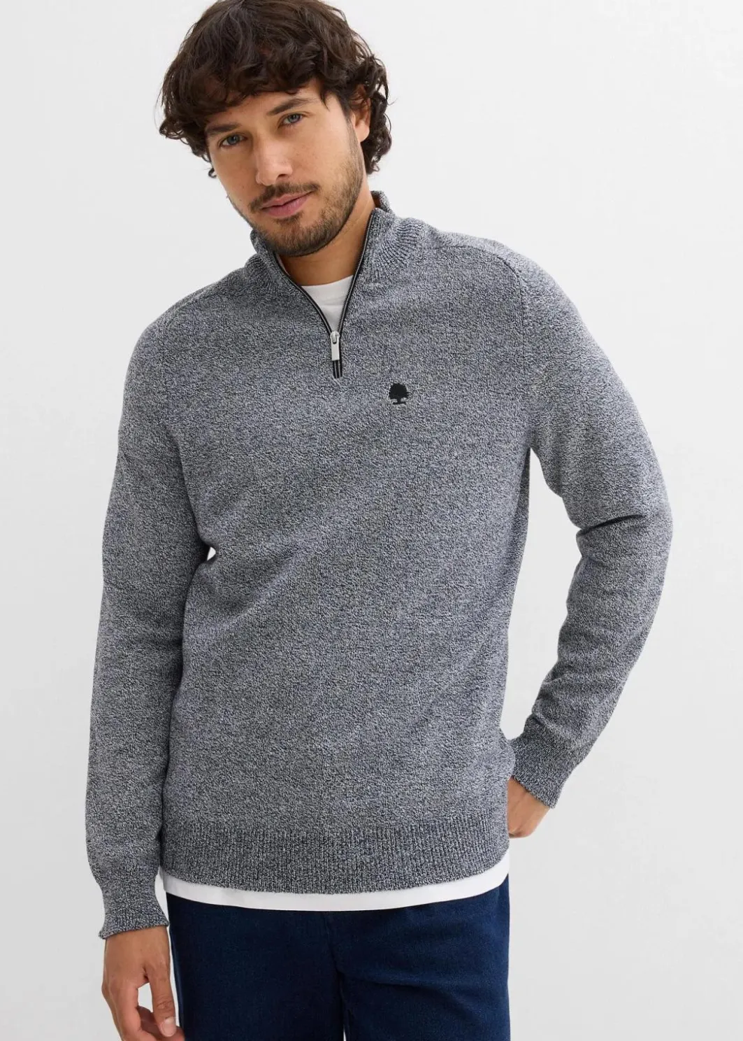 Sale Troyer Pullover mit recycelter Baumwolle Herren Große Größen|Pullover & Strickjacken