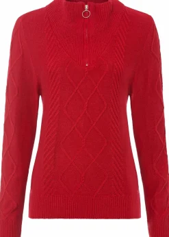 New Troyer Pullover mit Zopfmuster Damen Bekleidung·Jeans|Pullover & Strickjacken