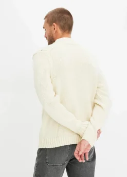 Hot Troyer Pullover mit Zopfmuster Herren Pullover & Strickjacken|Große Größen