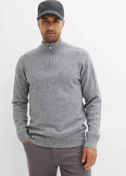 Clearance Troyer-Feinstrickpullover mit Wollanteil Herren Große Größen|Pullover & Strickjacken