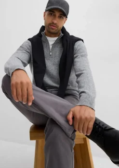Clearance Troyer-Feinstrickpullover mit Wollanteil Herren Große Größen|Pullover & Strickjacken