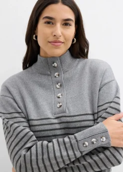 Damen bonprix Bekleidung·Jeans|Pullover & Strickjacken|Troyer-Pullover