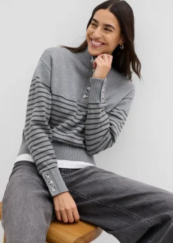 Damen bonprix Bekleidung·Jeans|Pullover & Strickjacken|Troyer-Pullover