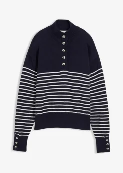 Damen bonprix Pullover & Strickjacken|Bekleidung·Jeans|Troyer-Pullover