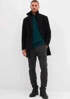 Herren bonprix Große Größen|Pullover & Strickjacken|Troyer-Pullover aus weichem Baumwollmix